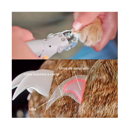 Cortauñas para mascotas con LUZ led