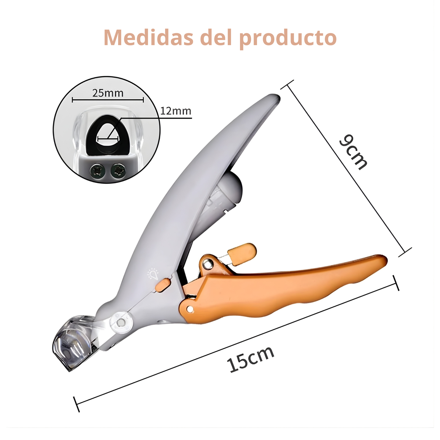 Cortauñas para mascotas con LUZ led